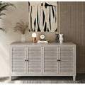 Holzschrank mit 4 Lamellentüren, Sideboard und Buffet