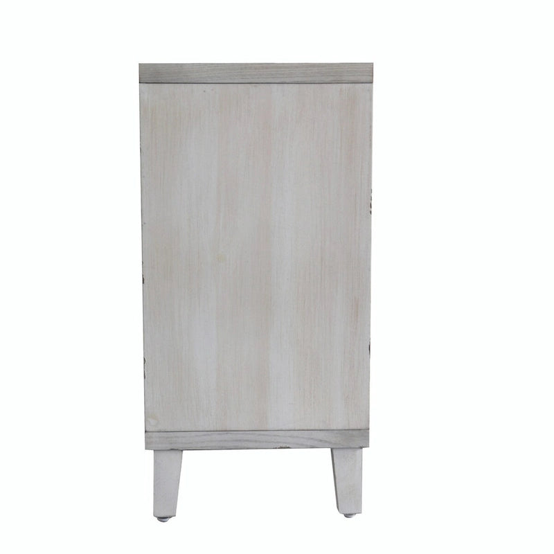 Holzschrank mit 4 Lamellentüren, Sideboard und Buffet
