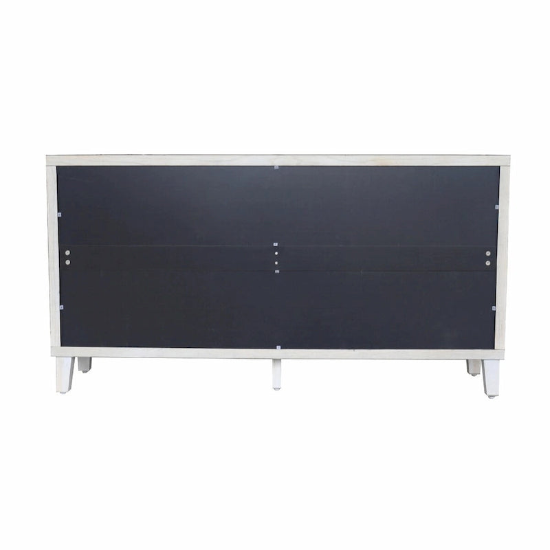 Holzschrank mit 4 Lamellentüren, Sideboard und Buffet