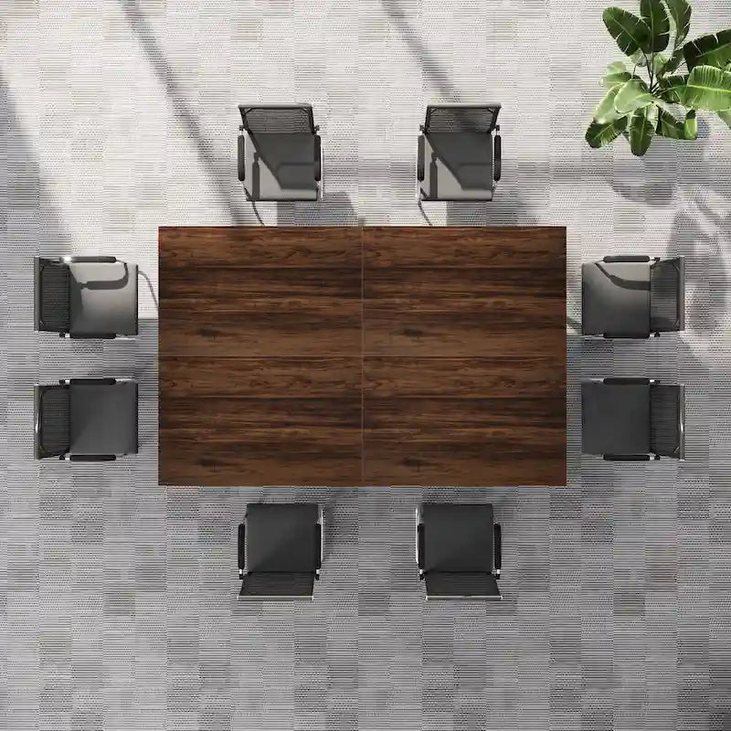 Juego de mesas de conferencias, reuniones y seminarios de 6.5FT para 8-12 personas (juego de 2)