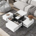 Mesa de centro de diseño único con tablero deslizante extensible