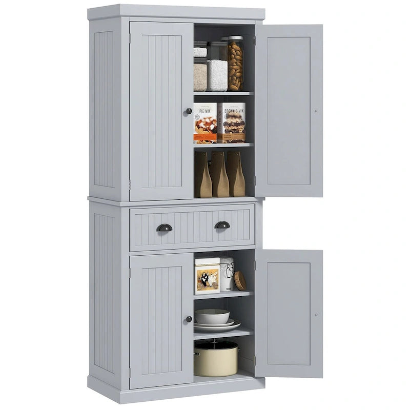 High Quality Home 72 Kitchen Pantry Storage Cabinet with 4 Doors