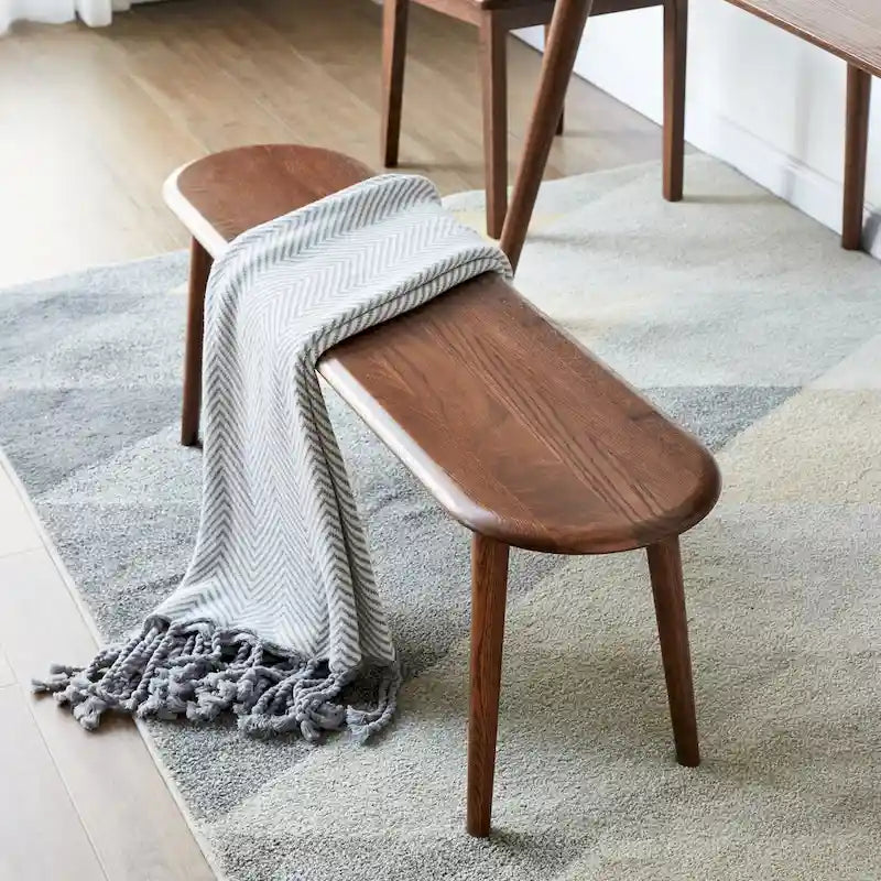 Banco de madera de roble natural para comedor o sala de estar