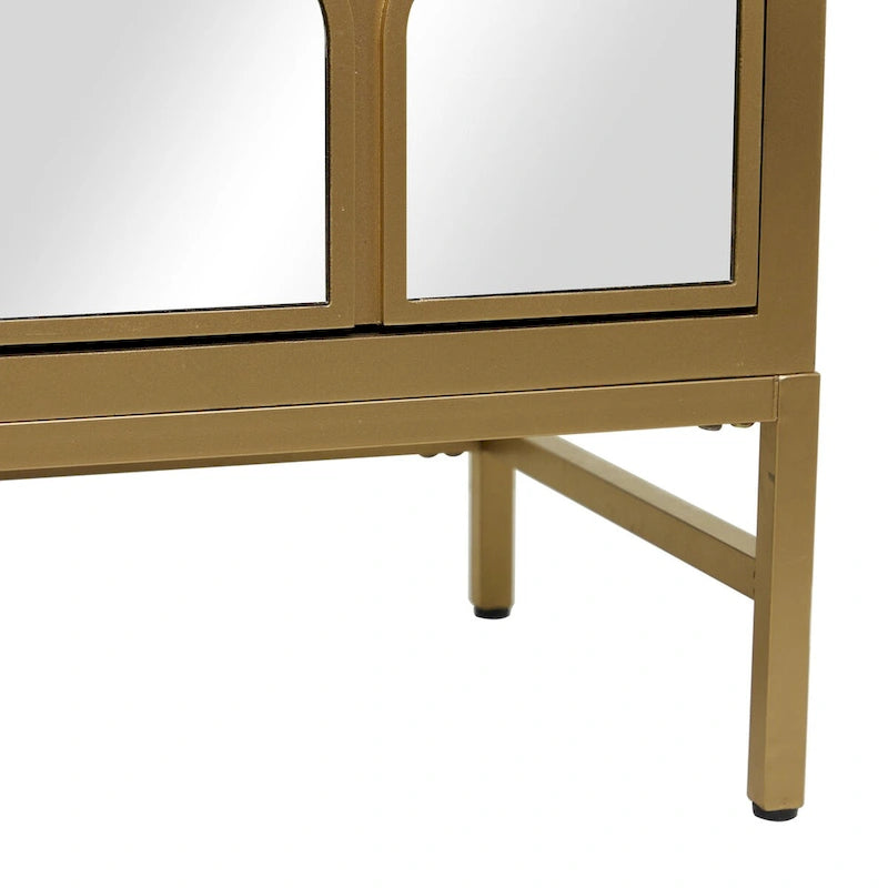Holzschrank mit verspiegelter Front - Gold oder Schwarz