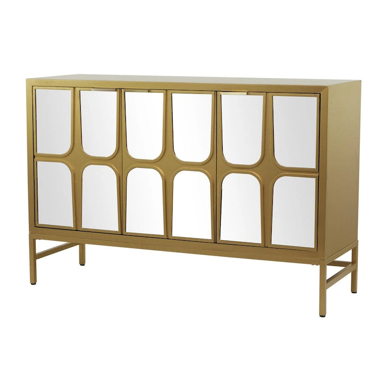 Holzschrank mit verspiegelter Front - Gold oder Schwarz