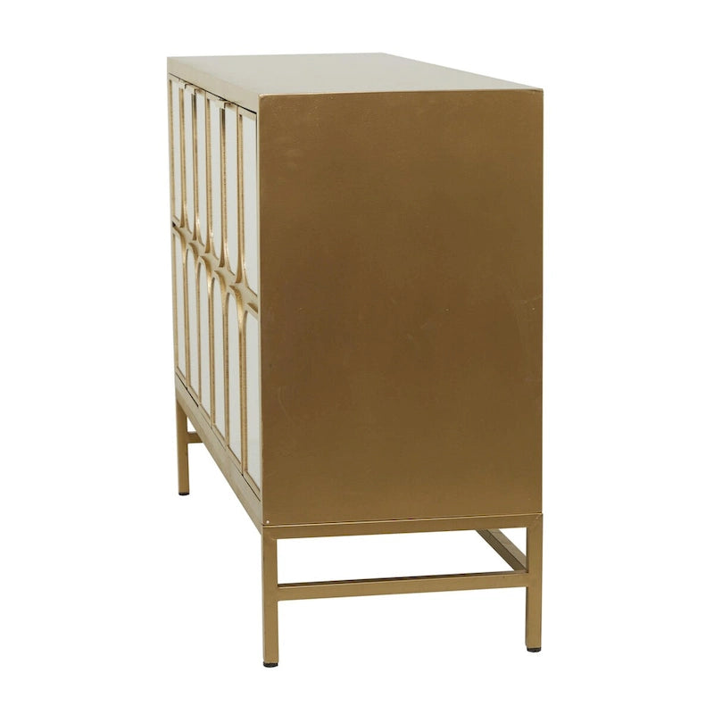 Holzschrank mit verspiegelter Front - Gold oder Schwarz
