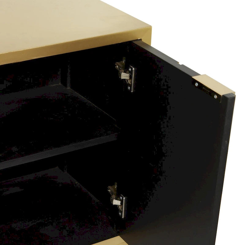 Holzschrank mit verspiegelter Front - Gold oder Schwarz